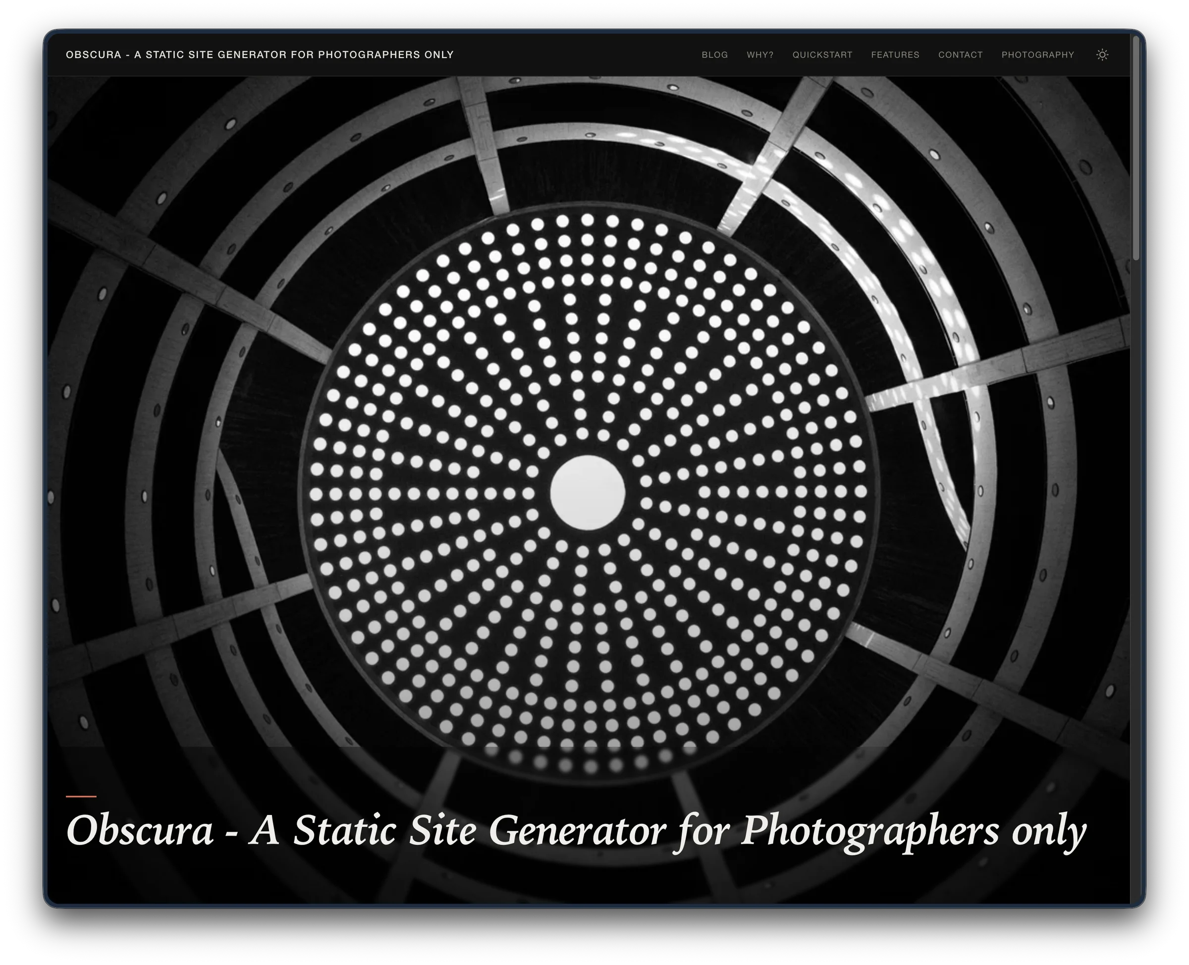 Obscura Landing Page
